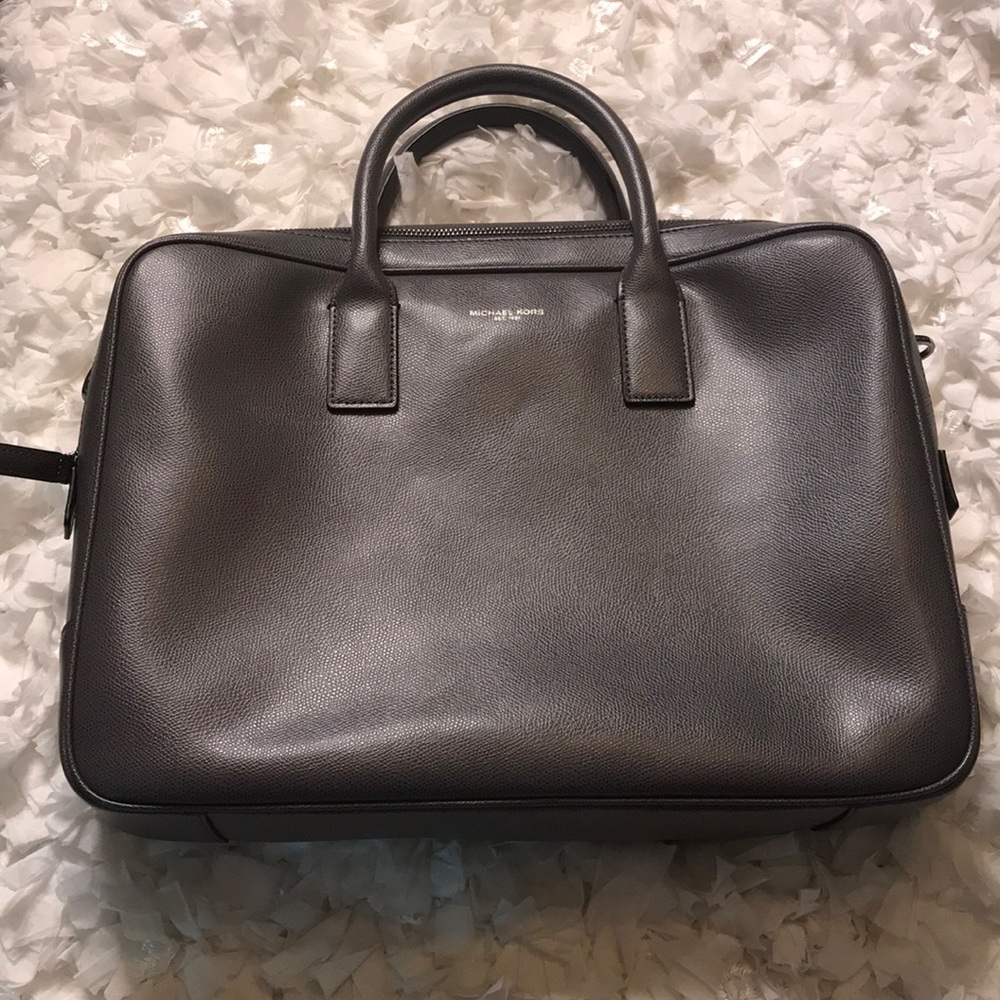 Michael Kors gray briefcase bag